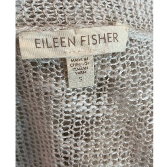 Eileen Fisher beige long sleeves open cardigan size Small - Picture 3 of 12